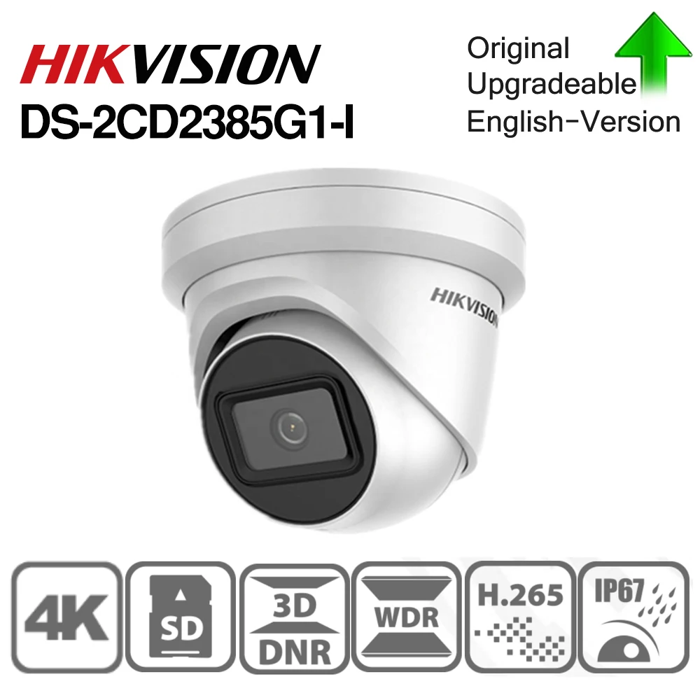 

Hikvision Original IP Camera DS-2CD2385G1-I 8MP Network CCTV Camera H.265 CCTV Security POE WDR SD Card Slot