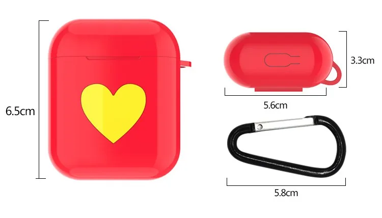 

New 2021 Love color wireless bluetooth headset protective case for AirPods 1 2