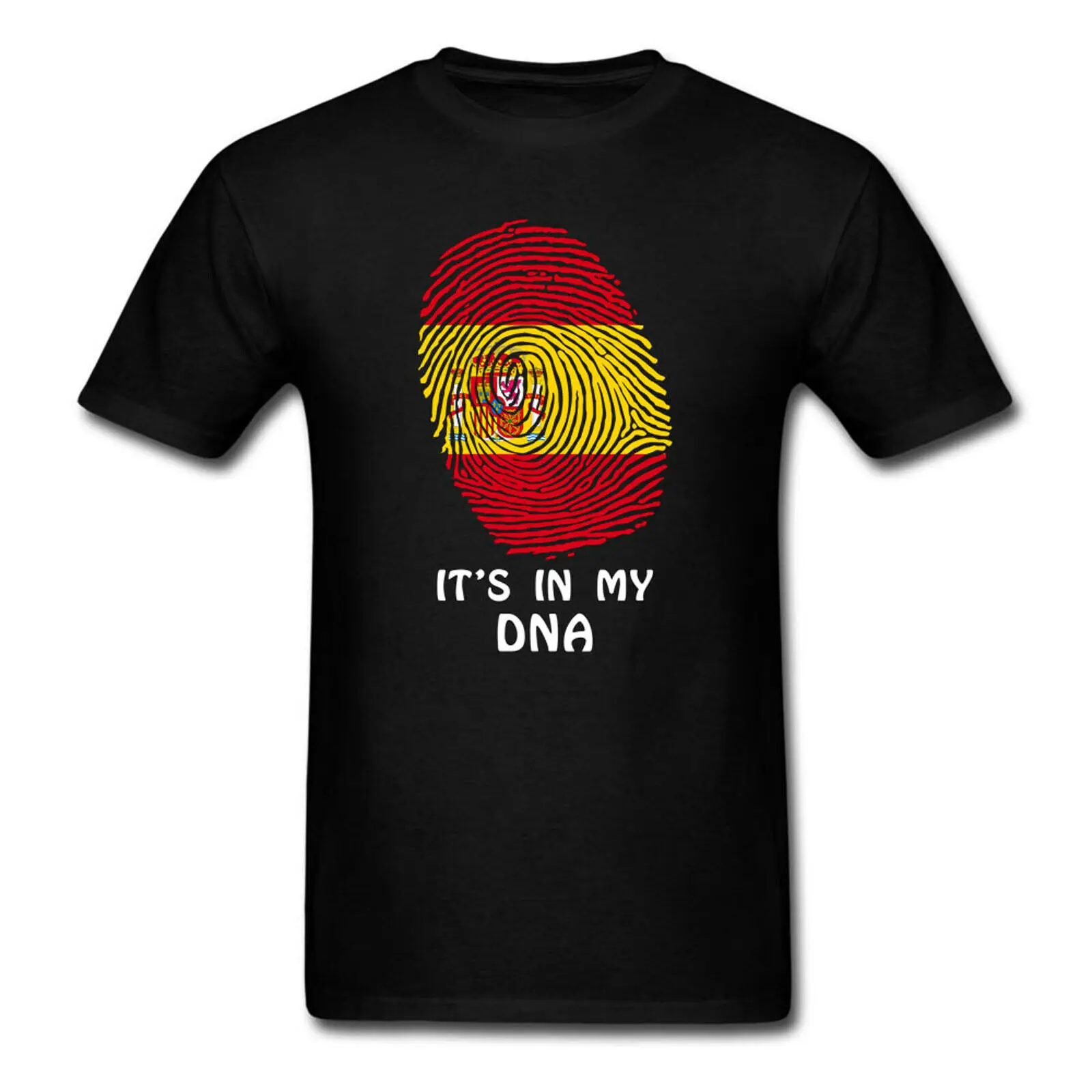 

2020 men shirt It's My DNA - Spain Flag T-Shirt Print Mens Country Flag Summer Tops Tees