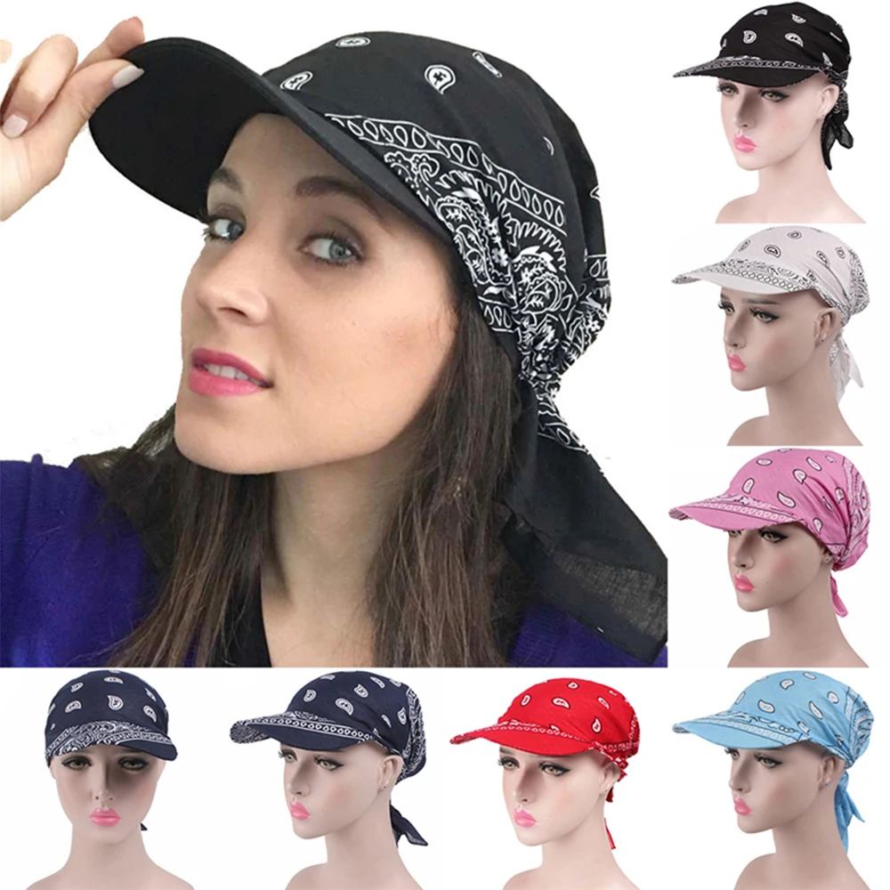 

Women Men Unisex Cotton Hat Fashion Square Scarf Cap Soft Headscarf Baseball Cap Outdoor Brim Sunshade Hats Gift Hip Hop
