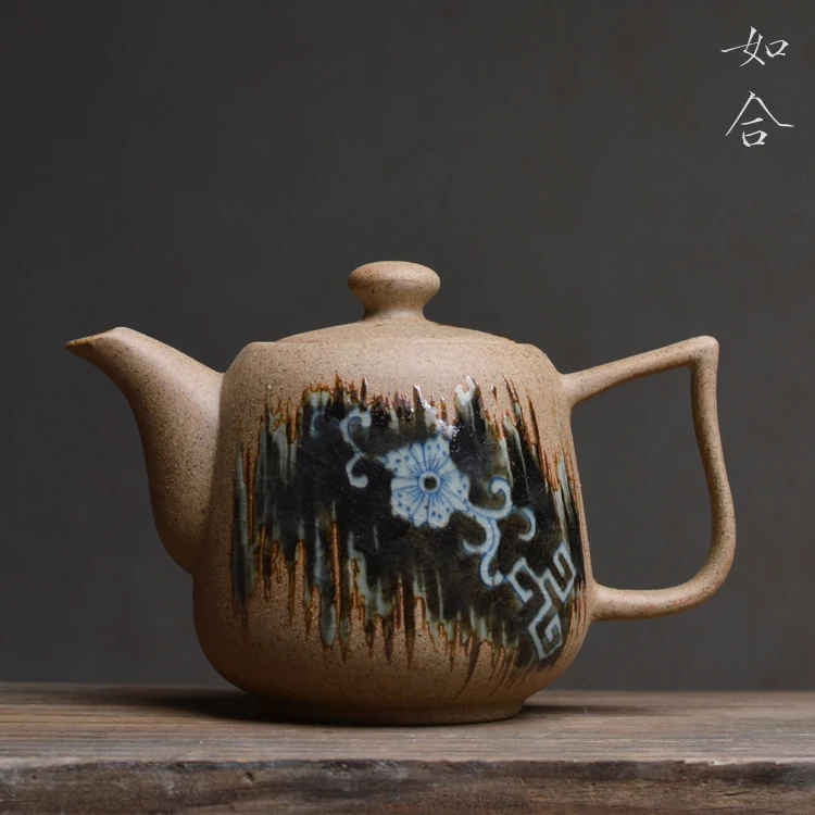 

|porcelain Japanese teapot with screen pack high-capacity chrysanthemum tea pu-erh tea ceramic pot of coarse pottery