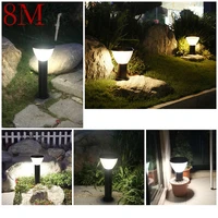 8m modern outdoor solar lawn lamp fixtures led waterproof patio garden light for home porch villa