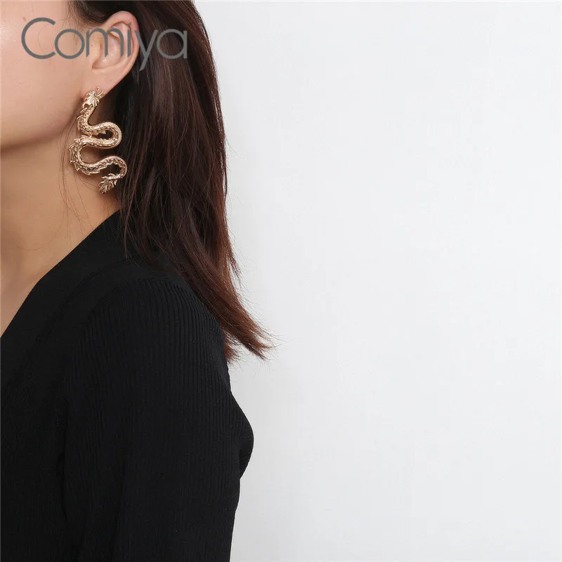 Корейские серьги-гвоздики Comiya для женщин модные серьги золотого цвета из