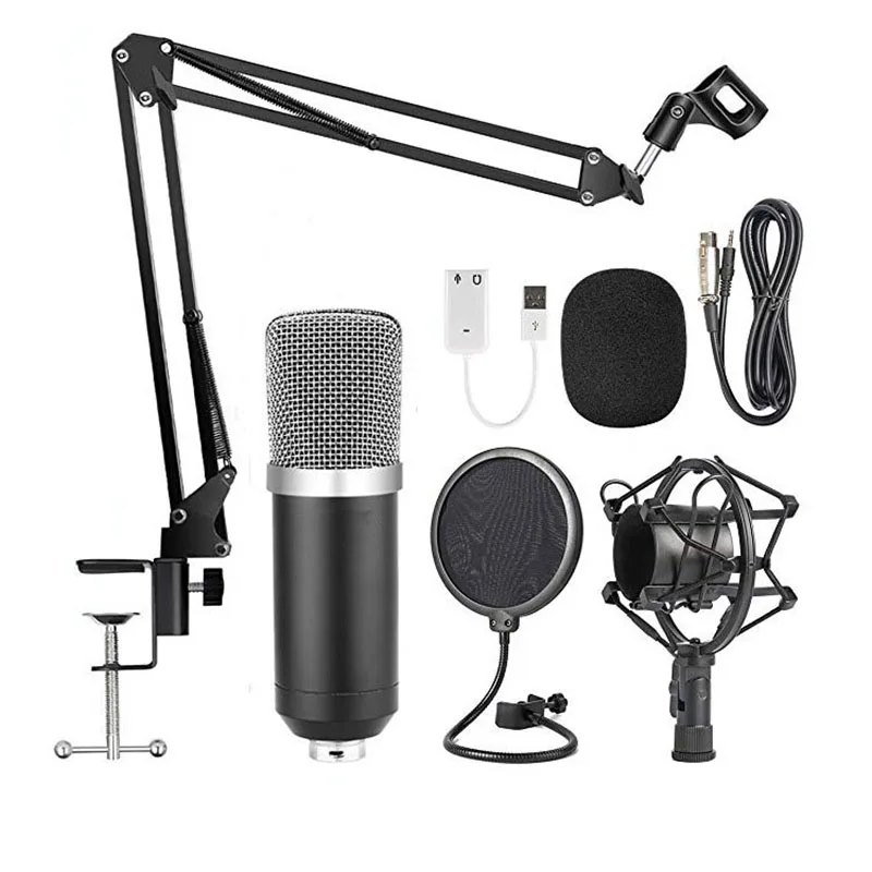 

Professional Condenser Microphone Computer Microphone Karaoke Microphone Set with Karaoke YouTube Live Stand