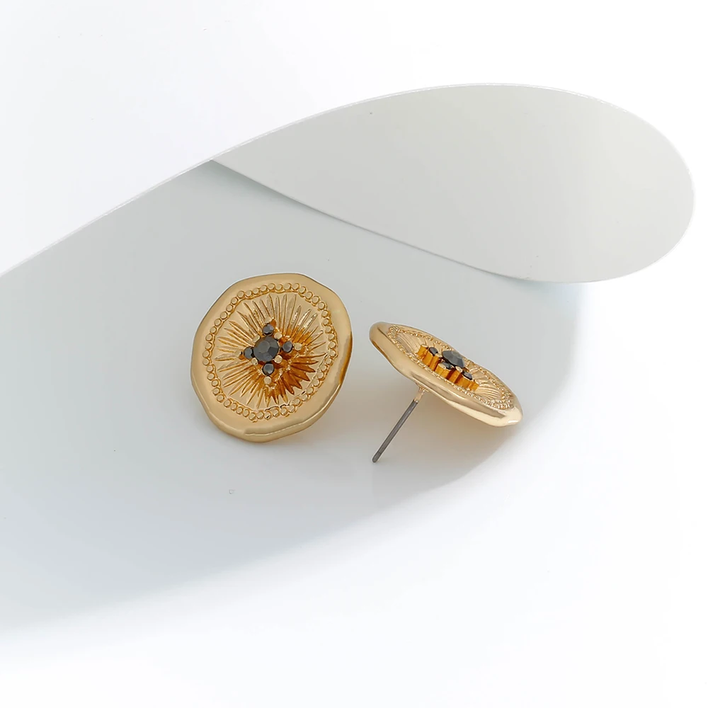 Женские Классические круглые геометрические серьги-гвоздики Yhpup винтажные