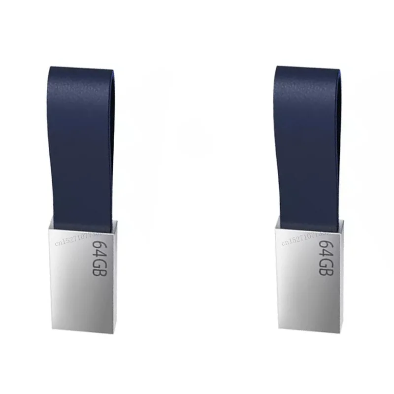 2Pcs Xiaomi Mijia U диск 64 Гб USB 3,0 Высокоскоростная передача металлический корпус Компактный размер переносной ремешок дизайн - Цвет: 2Pcs