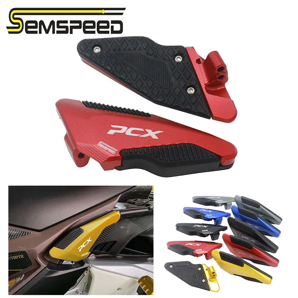 

Semspeed PCX160 2021 Rear Passenger Footrest For HONDA PCX 125 160 2021 Scooter Foot Pedal Footboard Steps Plate PCX160 PCX125