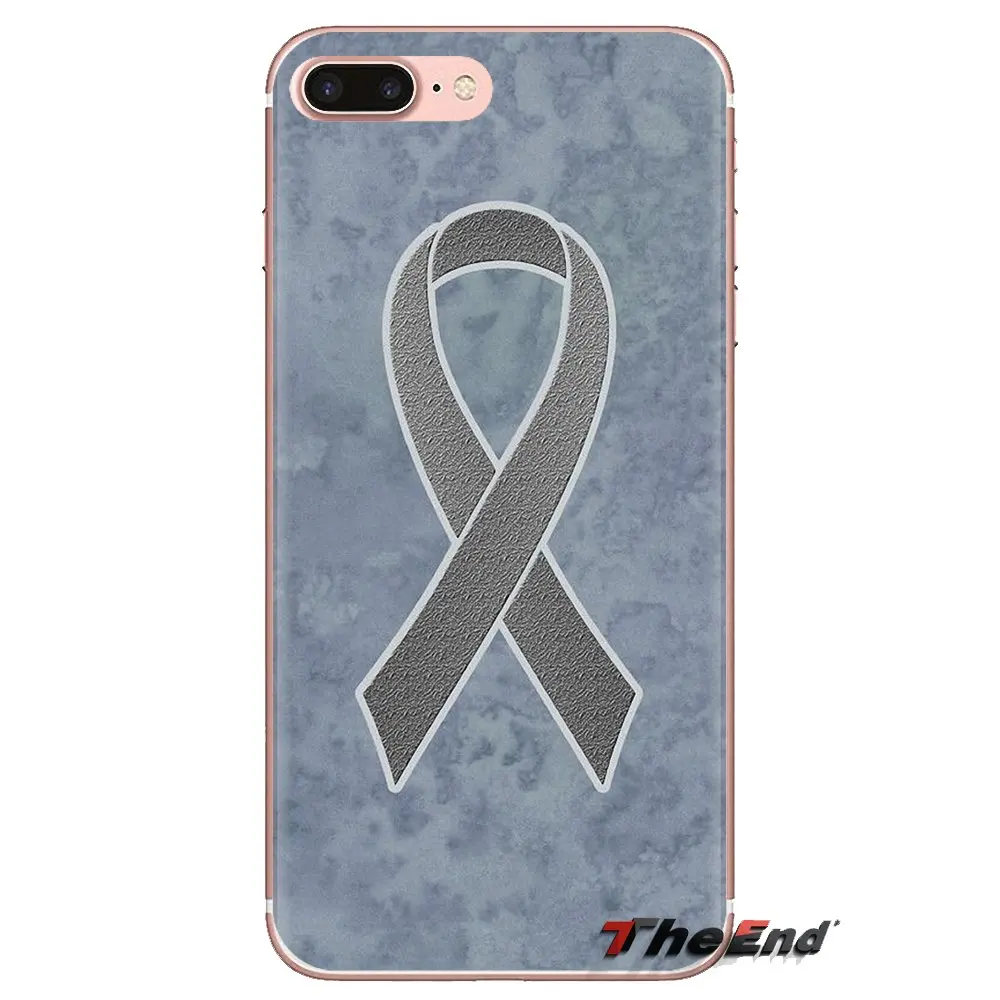 Бабочка рака головного мозга в форме сердца Прозрачный мягкий чехол сумка для