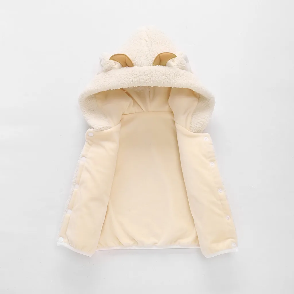 Зимний детский жилет осенний без рукавов для мальчиков плюшевая куртка с