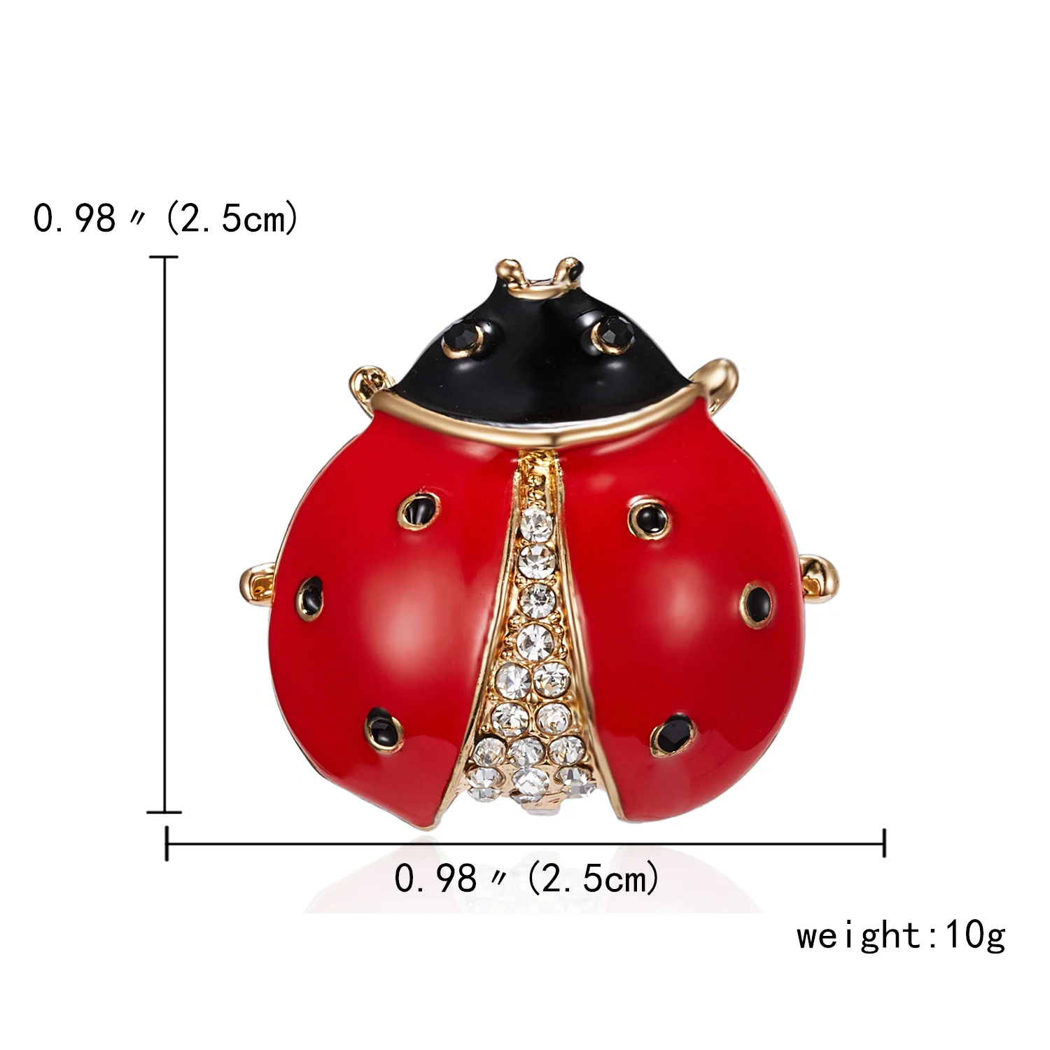 

Lovely Insect Brooch Cute Red Ladybug Brooches Rhinestone Animal Enamel Pin Brooch Women Fashion Jewelry Gift for Kids Ornament