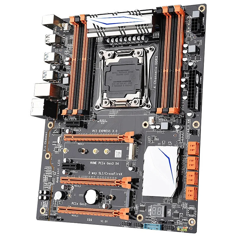 Материнская плата JINGSHA X99 Lga 2011 V3 4 канальная Ddr3 256 ГБ ОЗУ M.2 Ssd Sata3.0 Usb3.0 Pcie 16X для Intel I7
