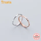 Trustdavis Аутентичные 925 стерлингового серебра модные женские минималистичные прочные Открытые Кольца Замечательный подарок для девочек детей леди DA743