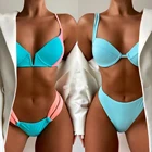 Бикини пуш-ап 2021, сексуальный купальник для женщин, купальник, комплект микро-бикини, сексуальные купальные костюмы, купальный костюм, пляжная одежда, бикини