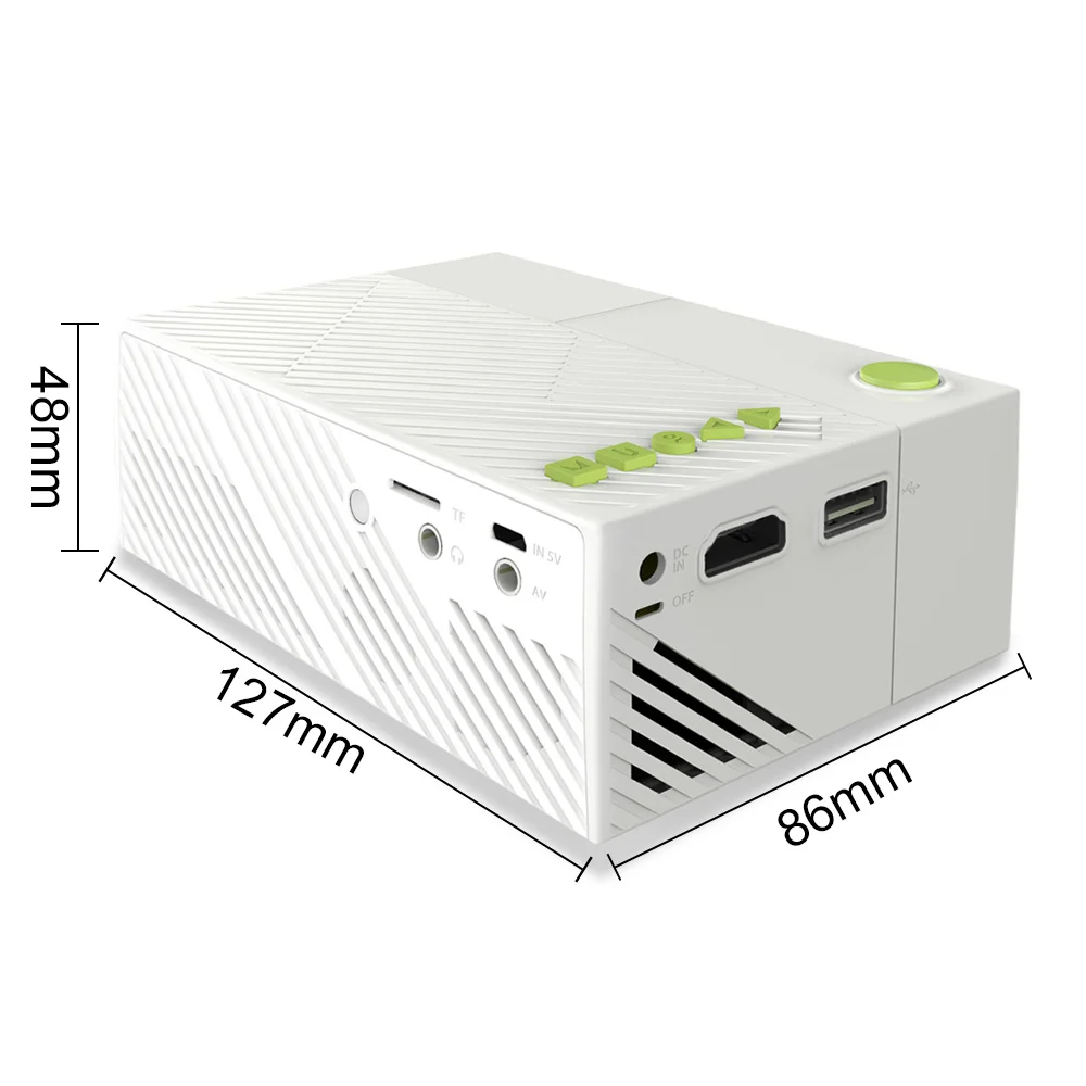 Мини портативный проектор 1080P видео с светодиодный 3D просмотр домашнего