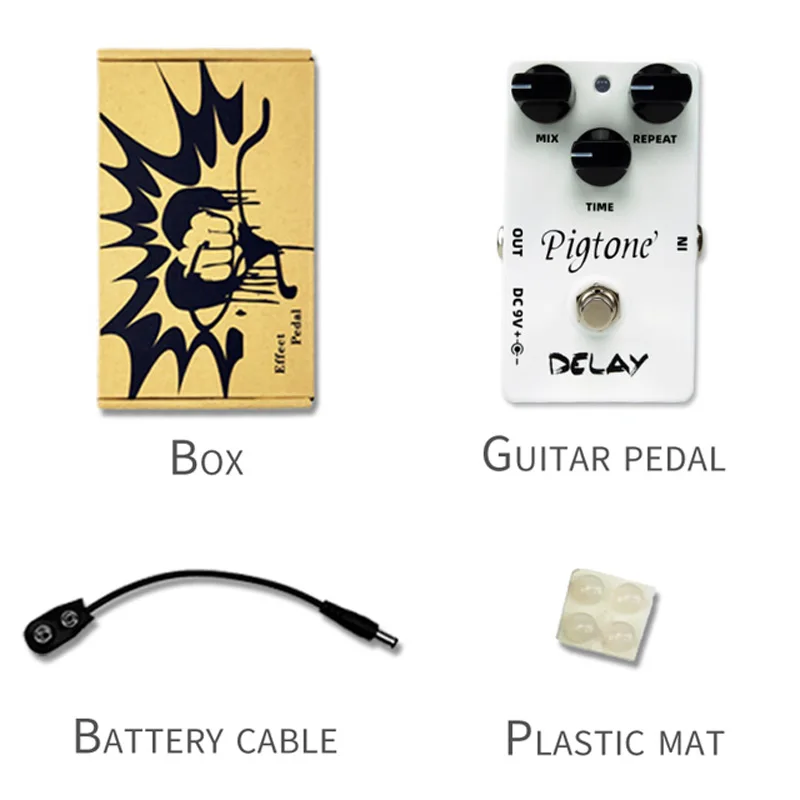 Pigtone PP-07 гитарные педали с эффектом Delay Акустическая Электрогитара аксессуары эффекты Педали реальные bypas