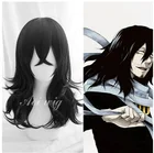 Аниме My Hero Academia Академия Shouta Aizawa 45 см черный волнистый парик термостойкий косплей костюм парик + парик Кепка