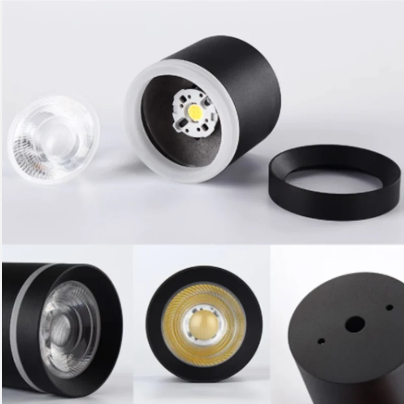 С регулируемой яркостью цилиндр светодиодный светильник поверхности 9 Вт 12 18 COB