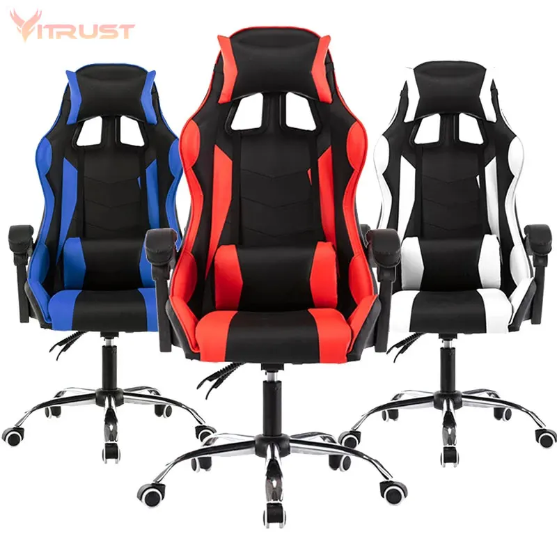 Игровой стул с подставкой для ног игровой шезлонг высокой спинкой стильные