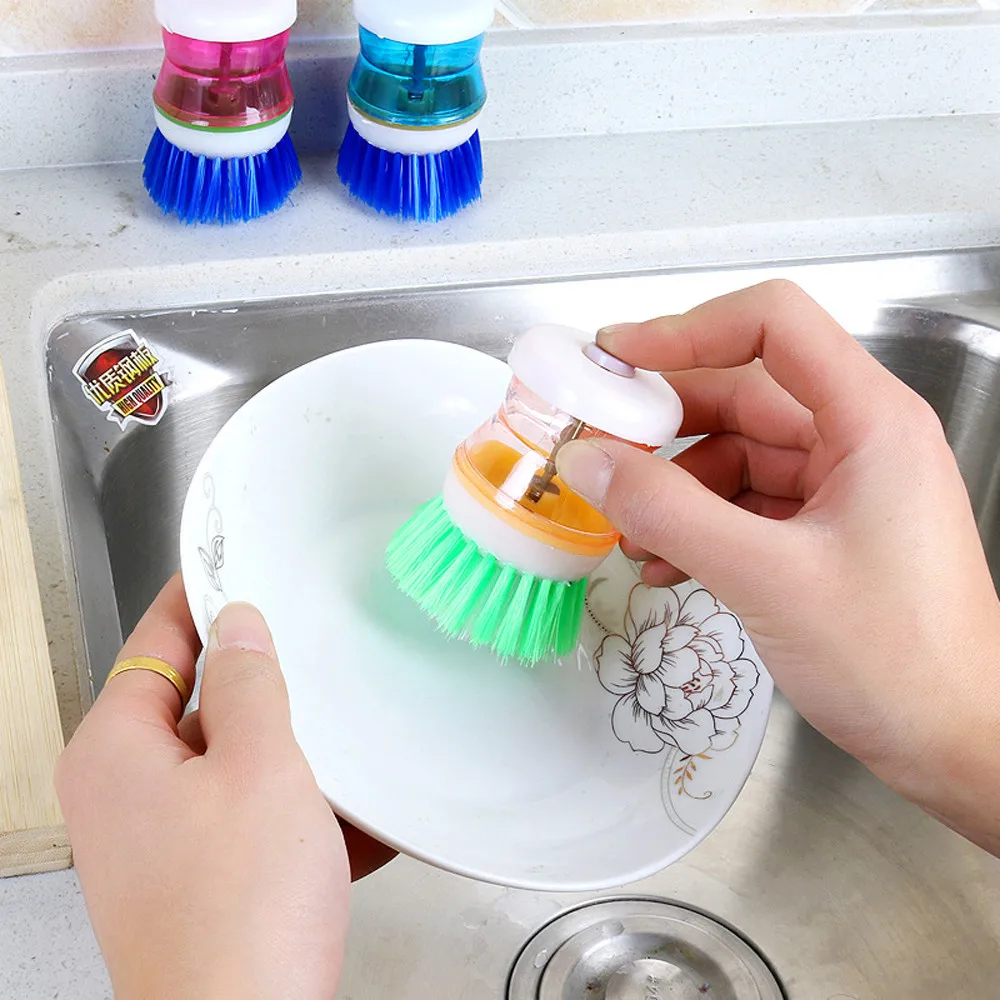 New arrival easy-to-use palm wash cleaning tools soap holder dish brush dispenser high quality kitchen utensils | Дом и сад