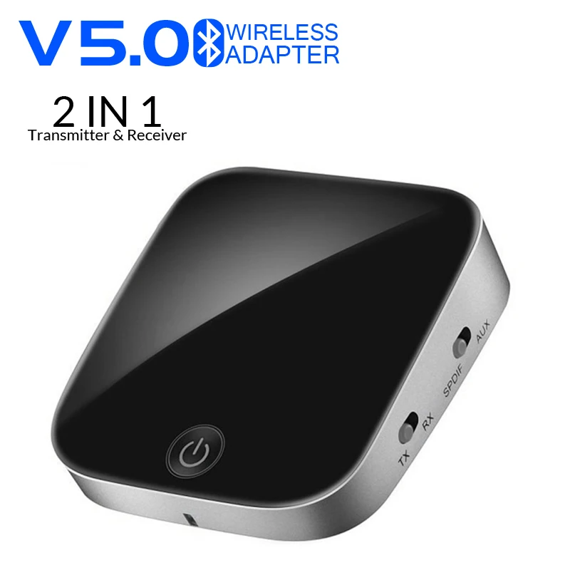 black VTIN беспроводной приемопередатчик 2,4 ГГц Bluetooth 5,0 Оптическое волокно 3,5 мм AUX адаптер для ПК наушники для телевизора 10 м трансмиссии - Цвет: black
