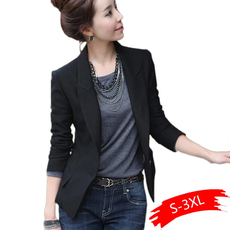 Весенне осенние тонкие повседневные блейзеры женские на одной пуговице с