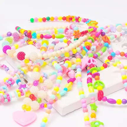 Разноцветные акриловые бусины для девочек головоломки игрушки ювелирные