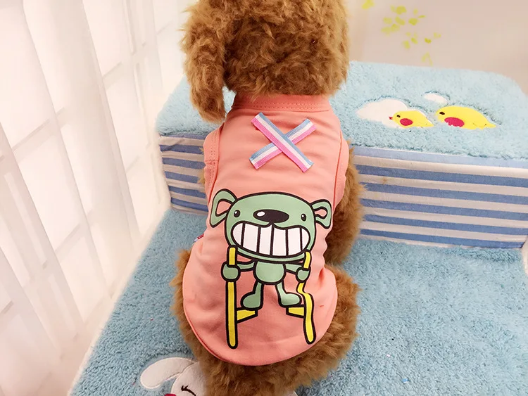 Летняя спортивная одежда для собак маленьких и средних питомцев мягкий дышащий