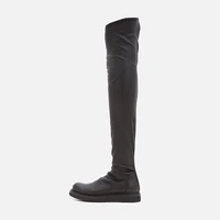 womens over the knee boots flat bottomed british stretch boots thin skinny long boots soft cowhide thigh boots botas de mujer