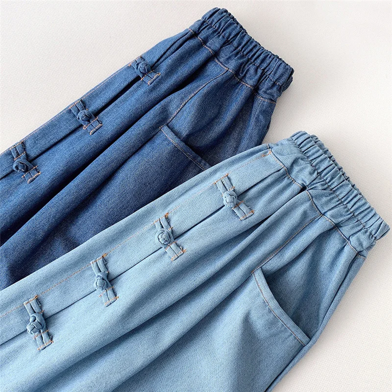 

New Women High Waist College Style Knee Length Midi Cotton Denim Skirts Vintage Korean Loose Oversize A-line Skirt Faldas Largas