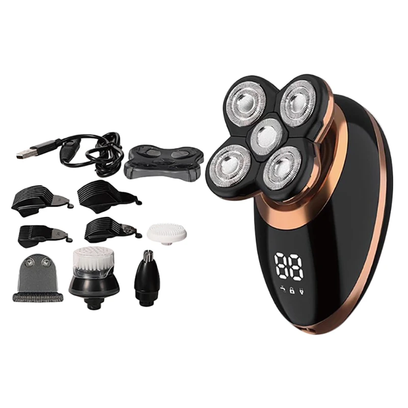 

Wet Dry Electric Shaver for Men Beard Hair Trimmer Electric Razor Rechargeable Bald Shaving Machine LCD Display Grooming