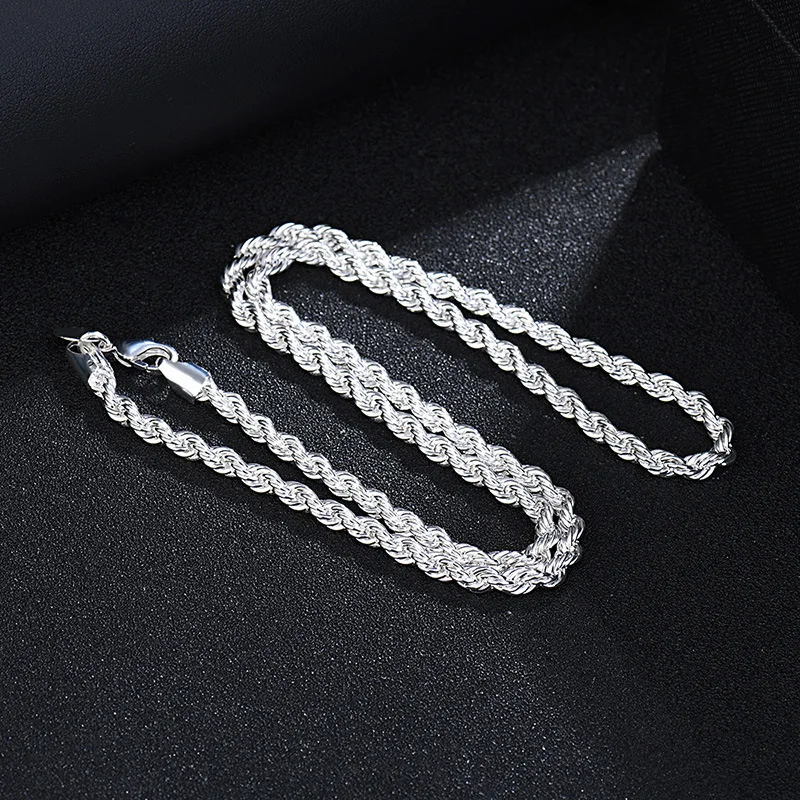 

Simple Men Necklace Korean Hip Hop Stainless Steel Trendy Men&Women Twist Chain Couple Fashion Gift Jewelry