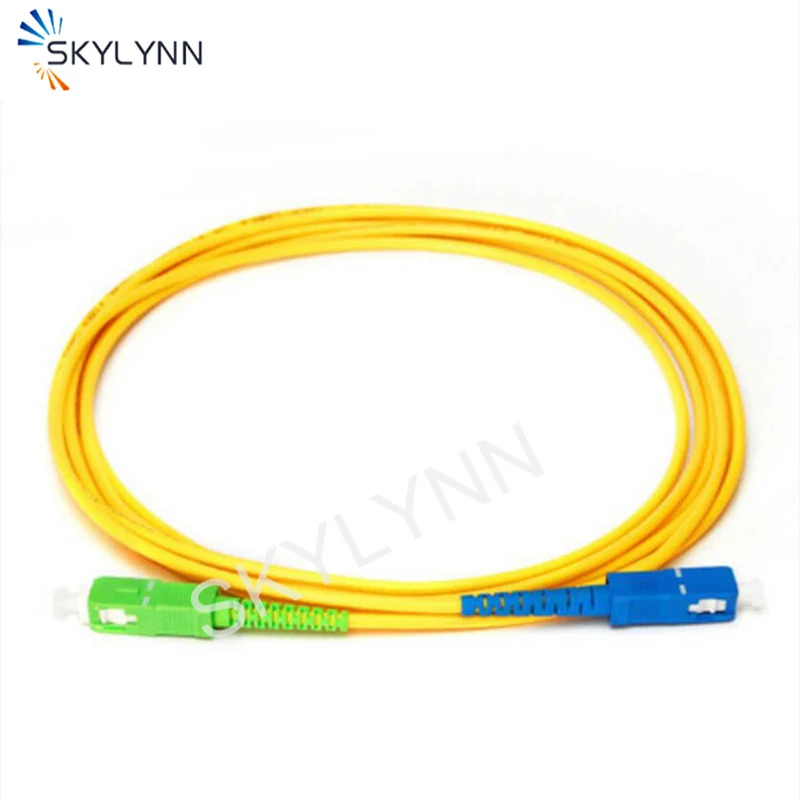 50PCS 1 Meter SC APC and UPC Connector OS2 SM G652D SX Core 3.0mm Diameter Optical Fiber Patch Cord IL Less Than 0.3db