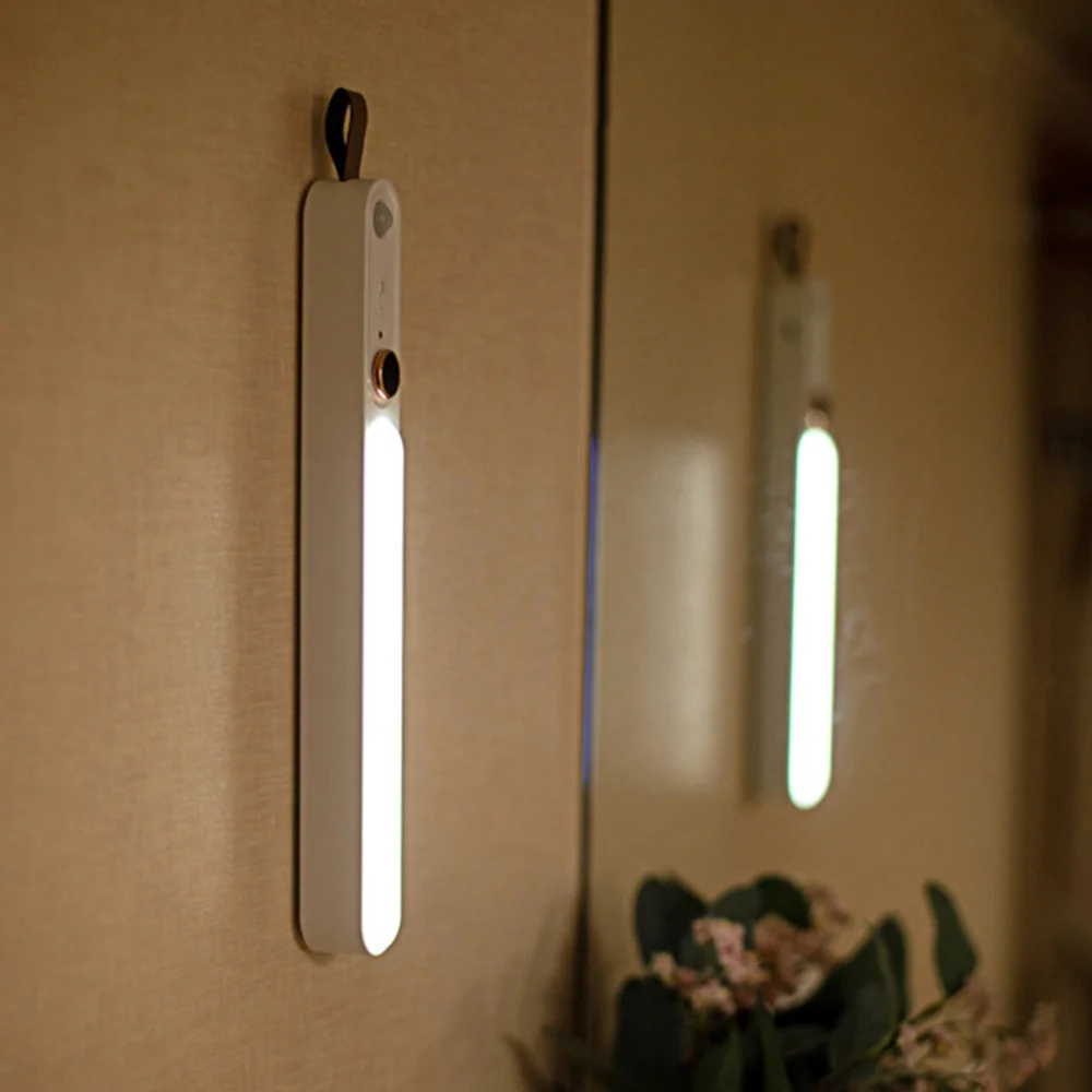 

1pc Intelligent Body Sensing Night Light Magnet LED Bedside Light Cabinet Light