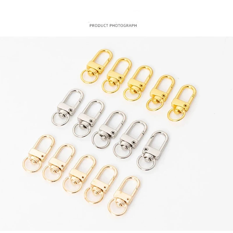 

Spot Metal Hook Buckle Hardware Luggage Accessories DIY Keychain Chain Dog buckle 3 Points Small Door Buckle Bag Buckle Chain