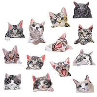 1pc cat patches for clothing iron embroidered patch applique iron on patches accessories badge stickers on clothes jeans bags