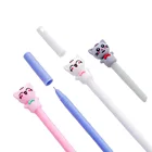 1 шт. оптовая продажа, креативная милая очаровательная гелевая ручка в виде кошки на удачу, черная ручка, ручка для студентов, призовые ручки, канцелярские принадлежности, оптовая продажа