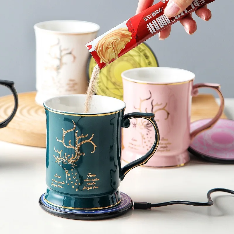 

Magnetic Automatic Lazy Coffee Cup Mixing Cup Non-Temperature Difference Electric Rotating Cup Ceramic Wireless Charging Type