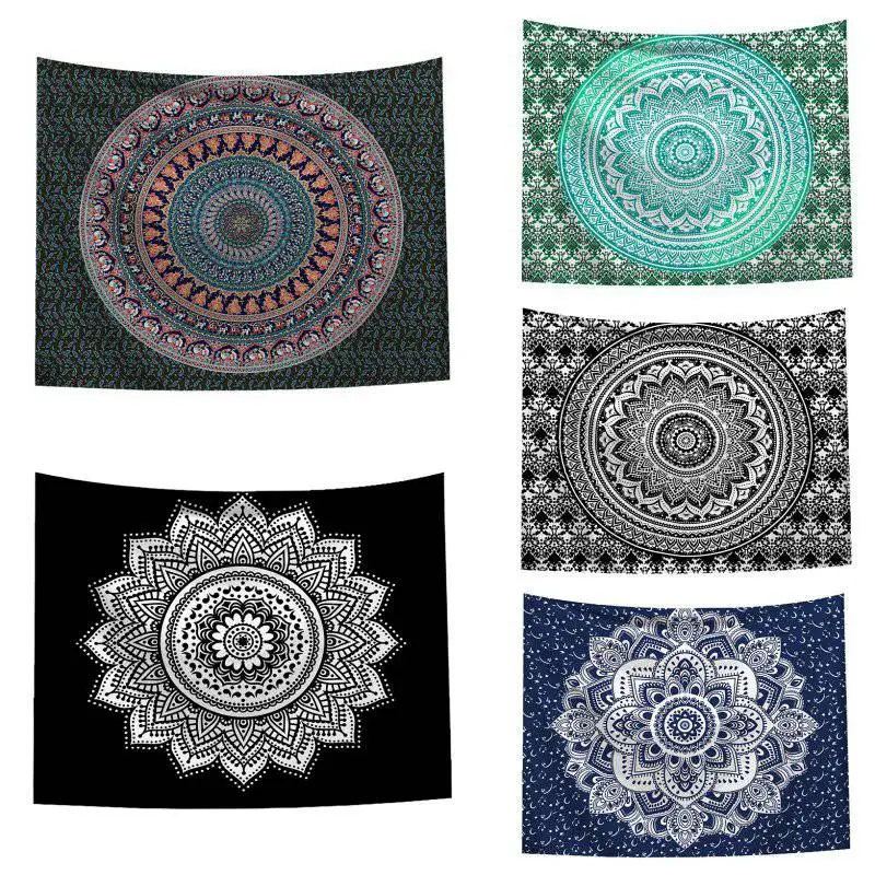 

New India Mandala Tapestry Wall Hanging Sun Moon Tarot Wall Tapestry Wall Carpet Psychedelic Tapiz Witchcraft Wall Tapestries