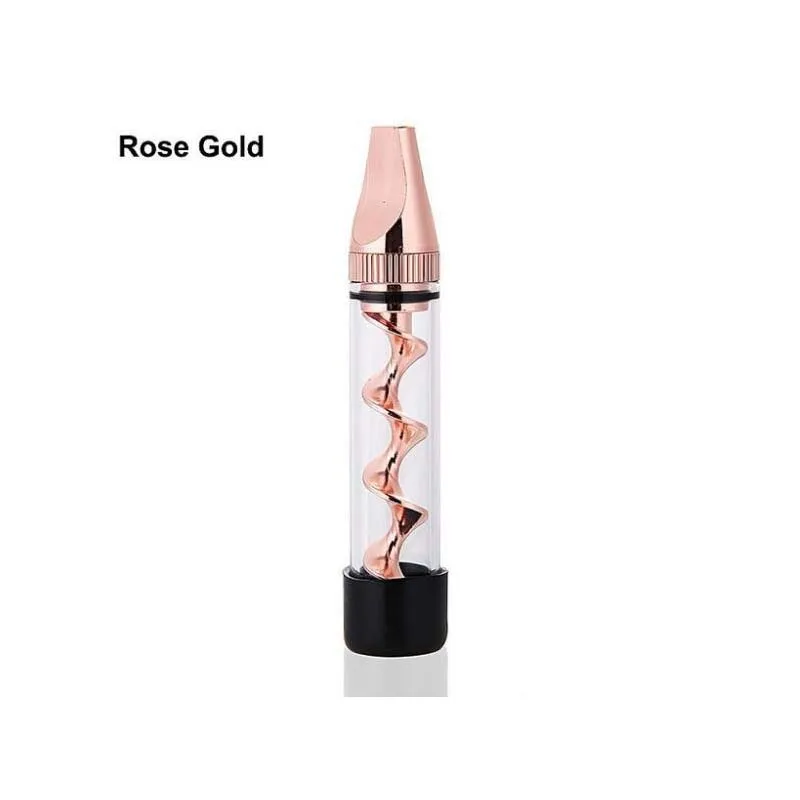 F009-rose gold Аксессуары для сигарет машинка для скручивания табака Мини Стеклянная трубка аксессуары для курения креативная Мода плоский держатель для табака - Цвет: F009-rose gold