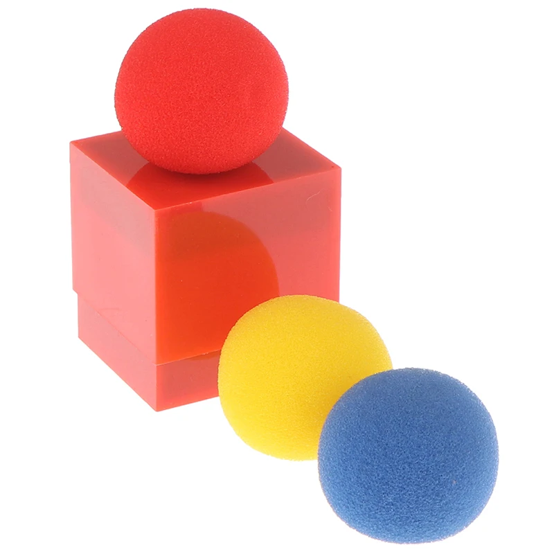 

1set(2 block 3 balls) Magic Tricks Kids Close Up Magic Prop Easy to do For Magicians kids magic Gift