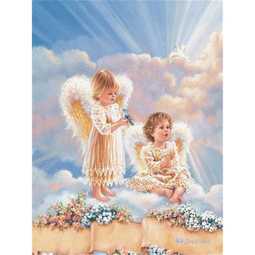 

Angel Religion DIY Embroidery Cross Stitch 11CT Kits Needlework Craft Set Cotton Thread Printed Canvas Home Wholesale