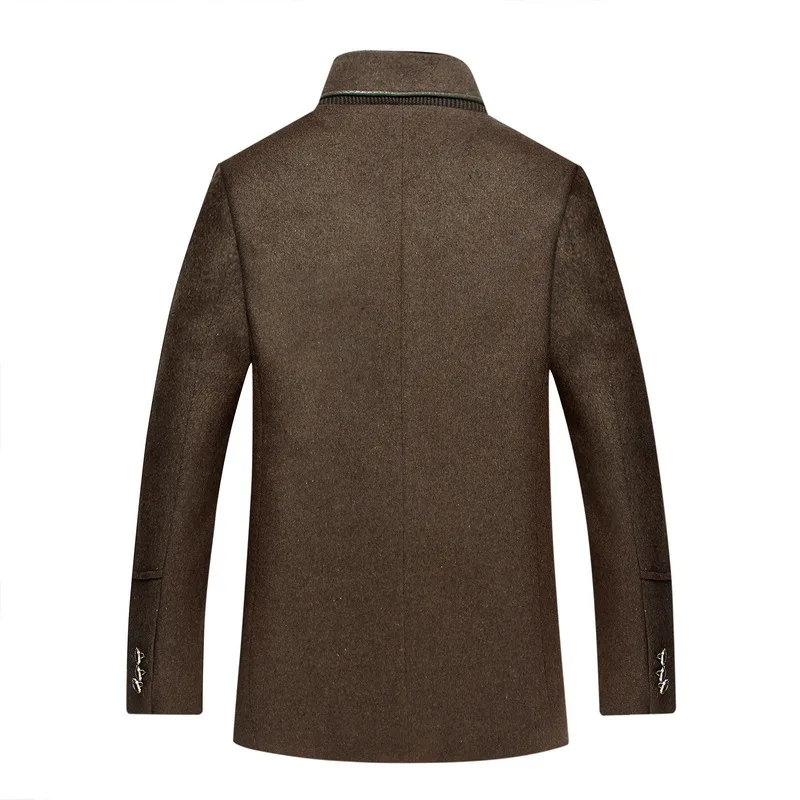 Новинка шерстяное пальто с воротником Мужская ветровка парки Тренч зимняя