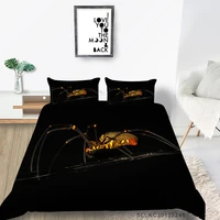 3d spider bedding set for boys fashion cool duvet cover queen twin full single double king black bed set insect series