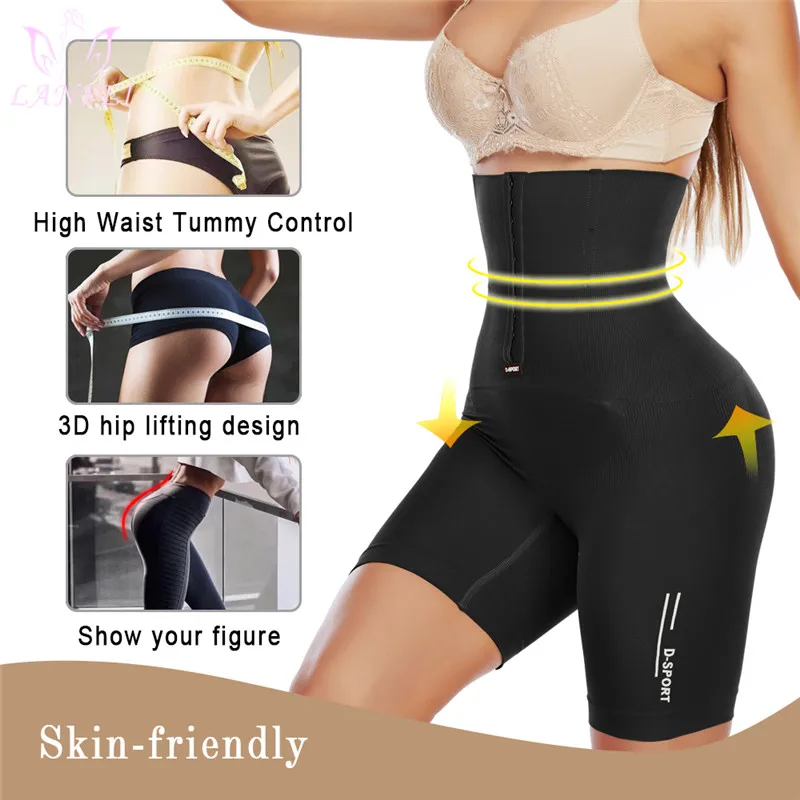 LANFEI 2PCS/Set Tummy Control Panties Waist Trainer Body Shaper Women Seamless Trimmer Shorts Butt Lifter Wedding Shapewear Hook
