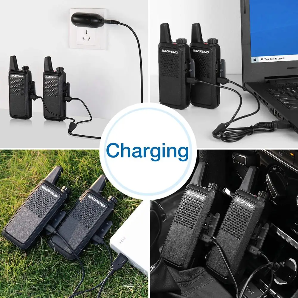 2 шт. портативная рация BAOFENG GT-22 UHF двусторонняя радиосвязь батарея 1500 мАч