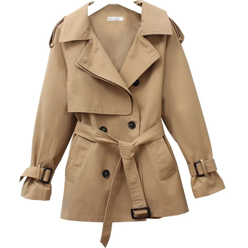 

Mid-length Trench Coat Fashion New Women Trench Coat Loose Casual Belt Lady Clothes Autumn Windbreaker Outerwear High Quality