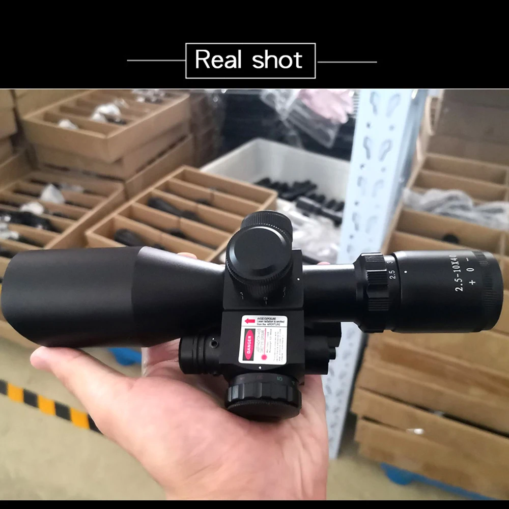 Тактический Оптический прицел для охотничьей винтовки 2 5 10x40ER зеркальный