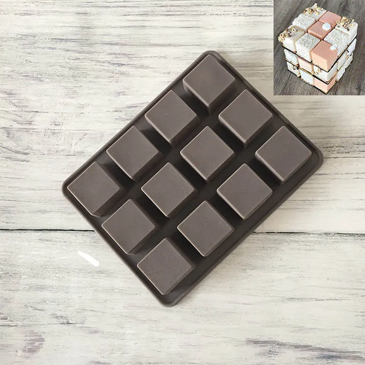 Квадратные кубические силиконовые формы для украшения тортов форма конфет