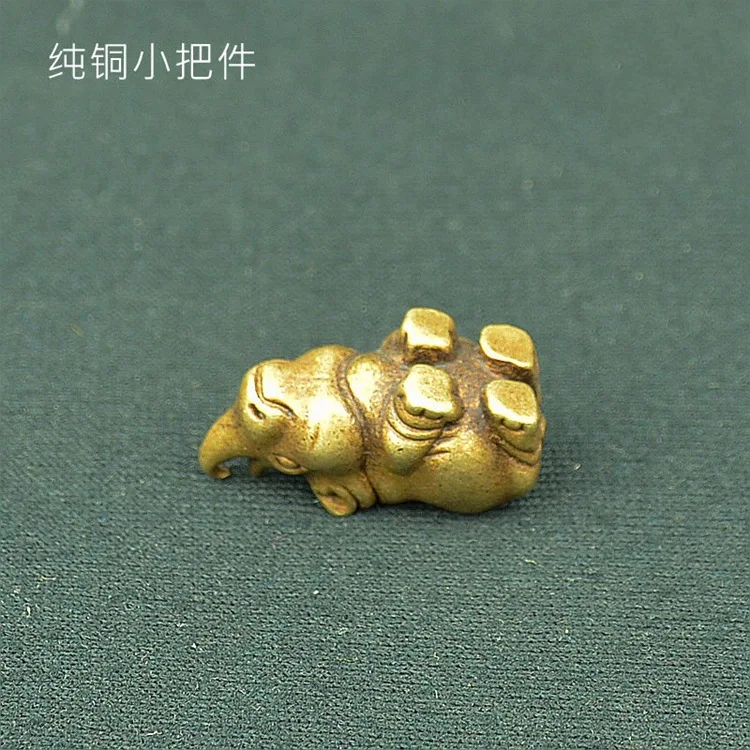 

LAOJUNLU Archaize Copper Cast MicroCarved Rhinoceros