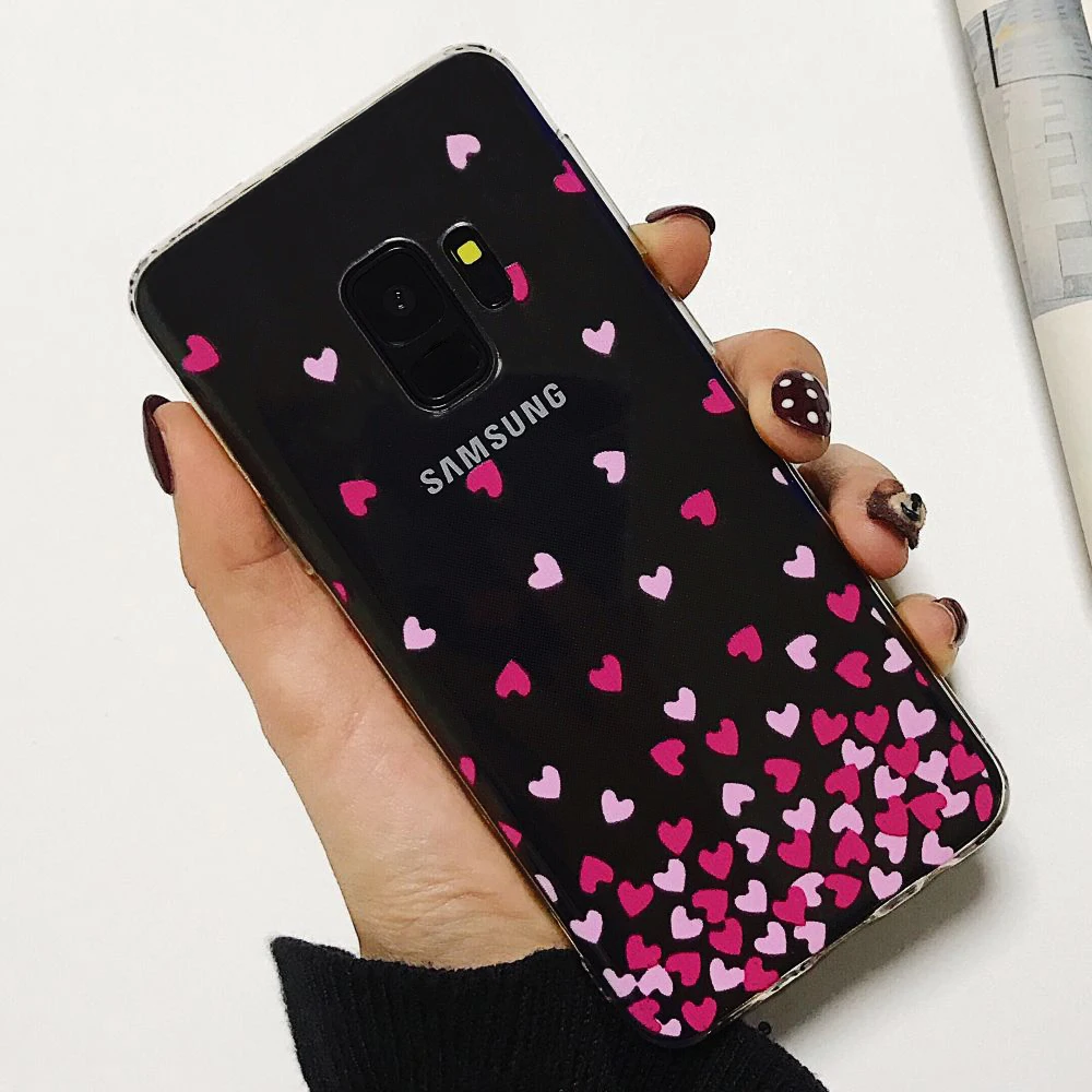 L FADNUT Прозрачный чехол для Samsung Galaxy S10 S10E S9 S8 Plus S7 Edge милый силиконовый гелевый